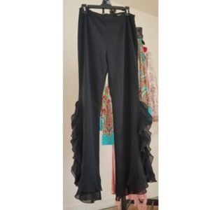 MSK Black Ruffle Slacks (Pre-Loved)